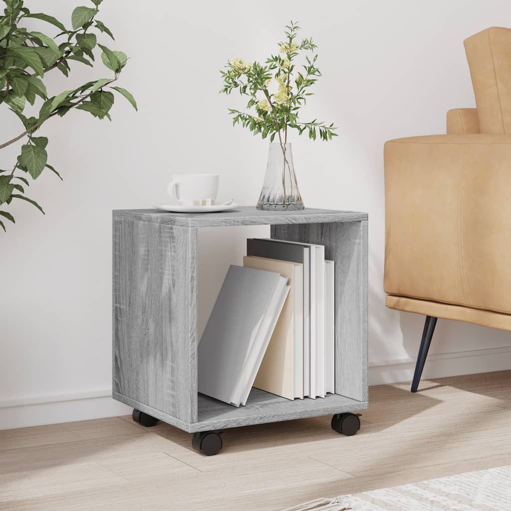 vidaXL Armario con ruedas madera ingeniería gris Sonoma 37x33x42,5 cm