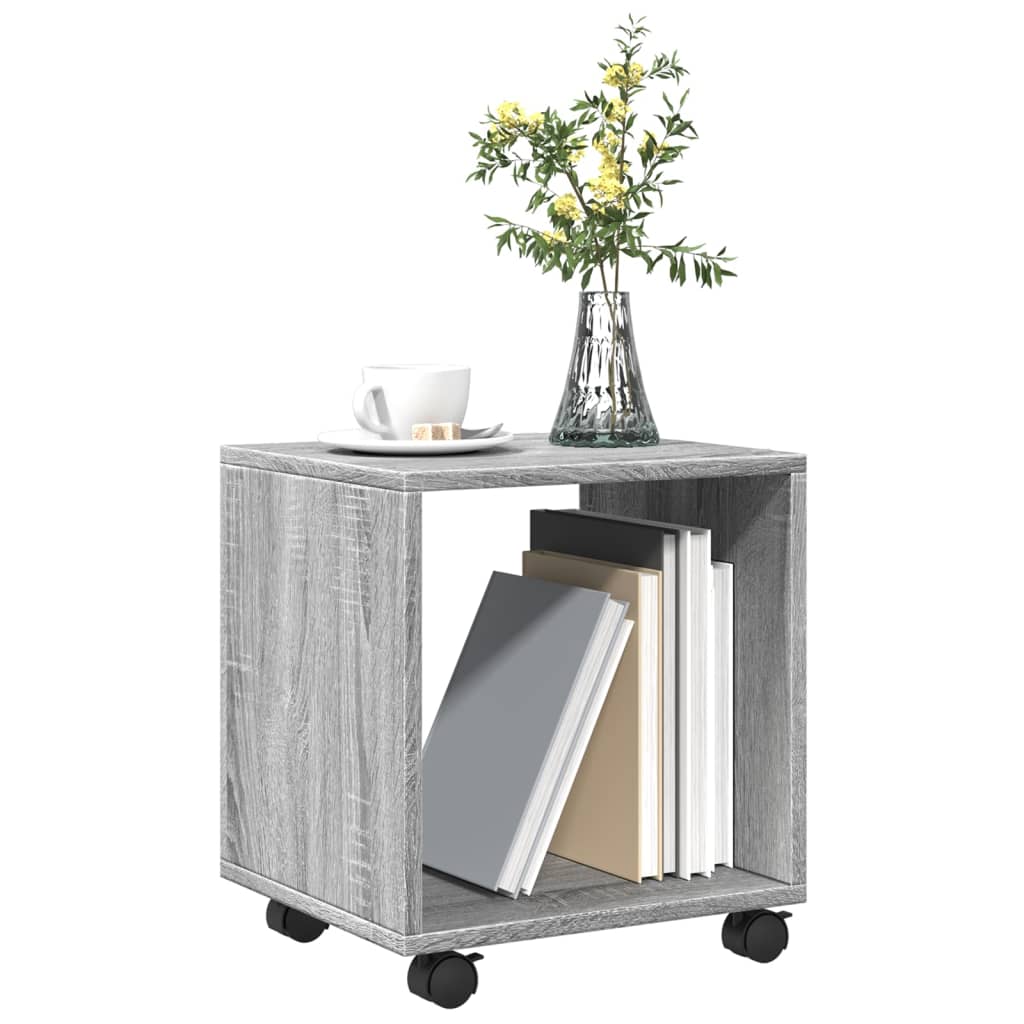 vidaXL Armario con ruedas madera ingeniería gris Sonoma 37x33x42,5 cm