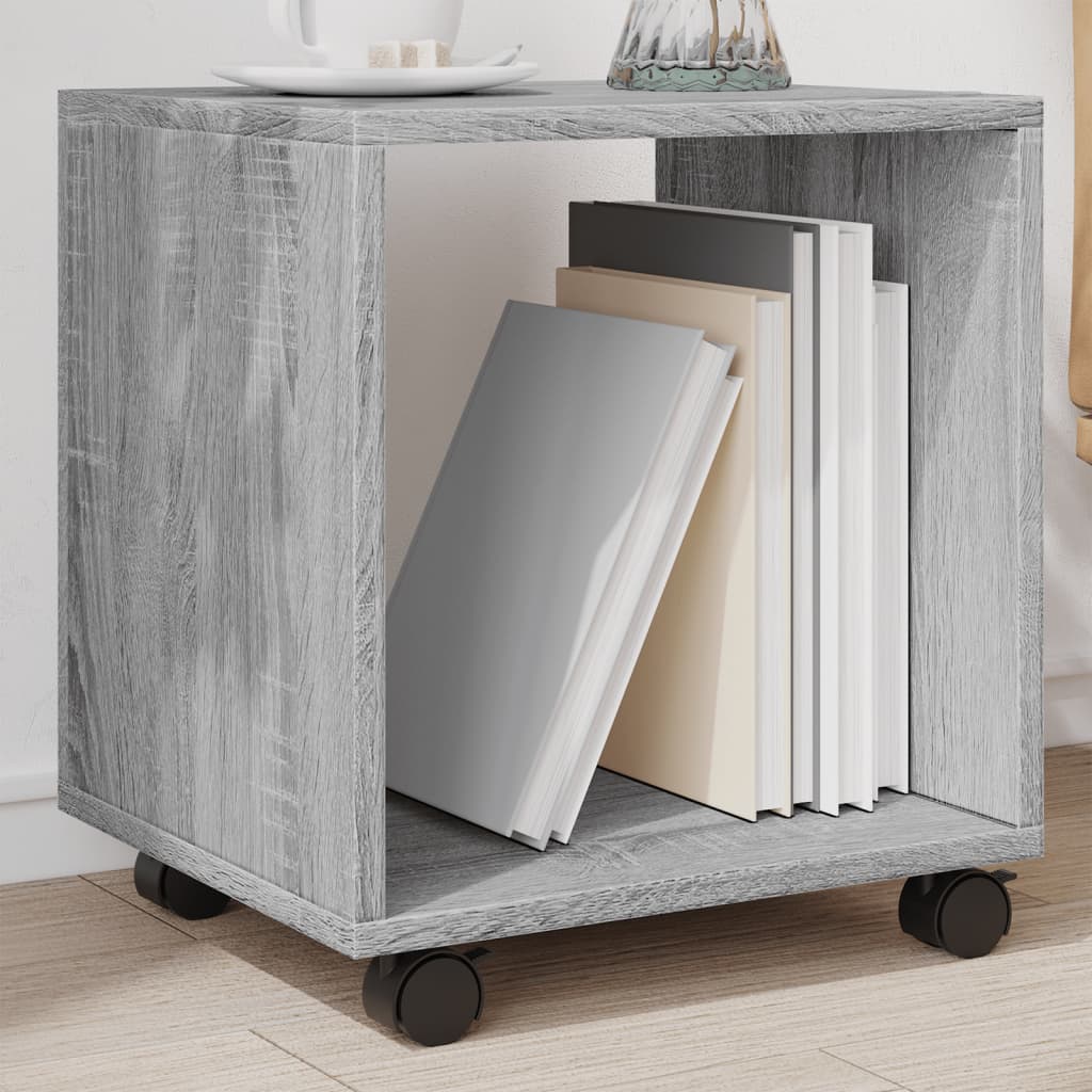 vidaXL Armario con ruedas madera ingeniería gris Sonoma 37x33x42,5 cm