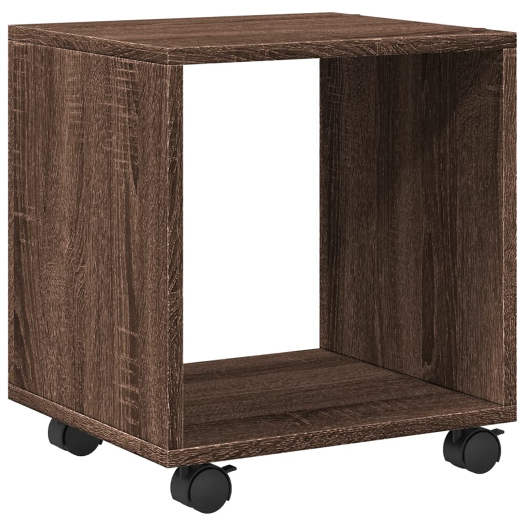 vidaXL Armario con ruedas madera ingeniería marrón roble 37x33x42,5 cm