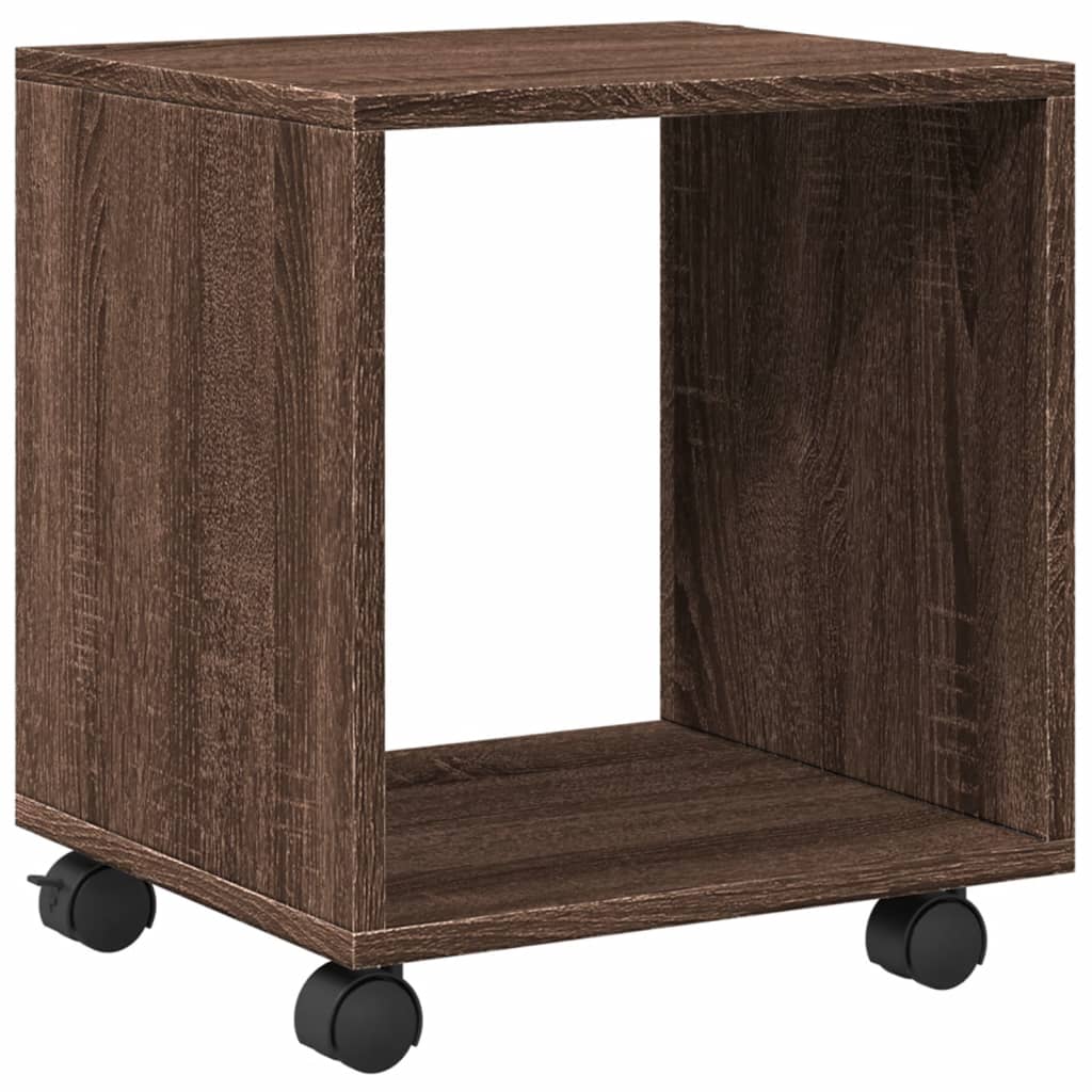 vidaXL Armario con ruedas madera ingeniería marrón roble 37x33x42,5 cm