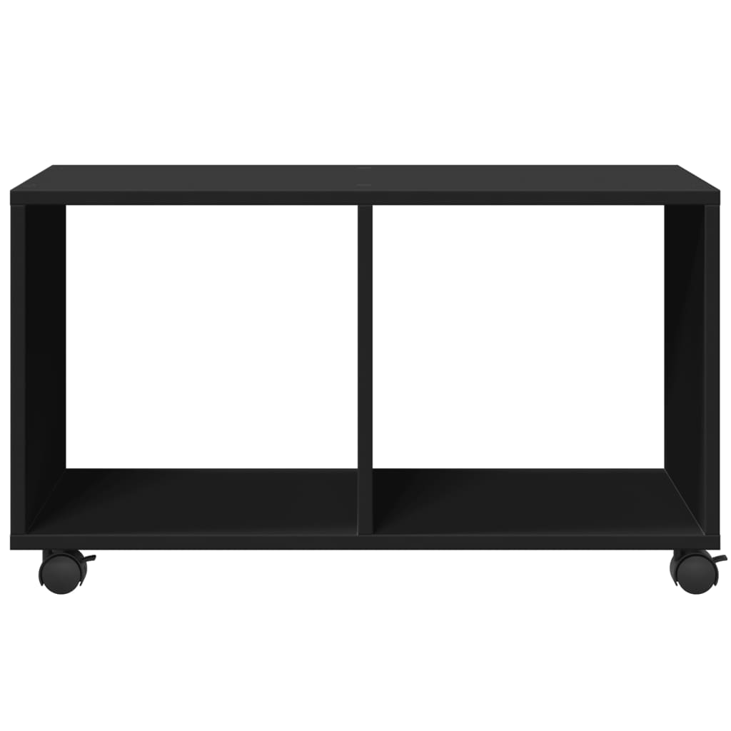 vidaXL Armario con ruedas madera ingeniería negro 72x33x42,5 cm