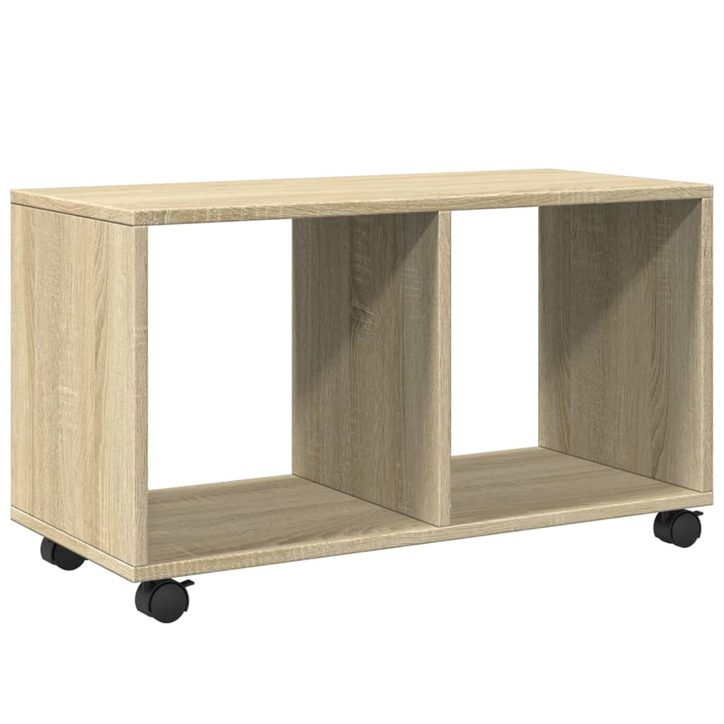 vidaXL Armario con ruedas madera ingeniería roble Sonoma 72x33x42,5 cm