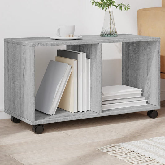 vidaXL Armario con ruedas madera ingeniería gris Sonoma 72x33x42,5 cm