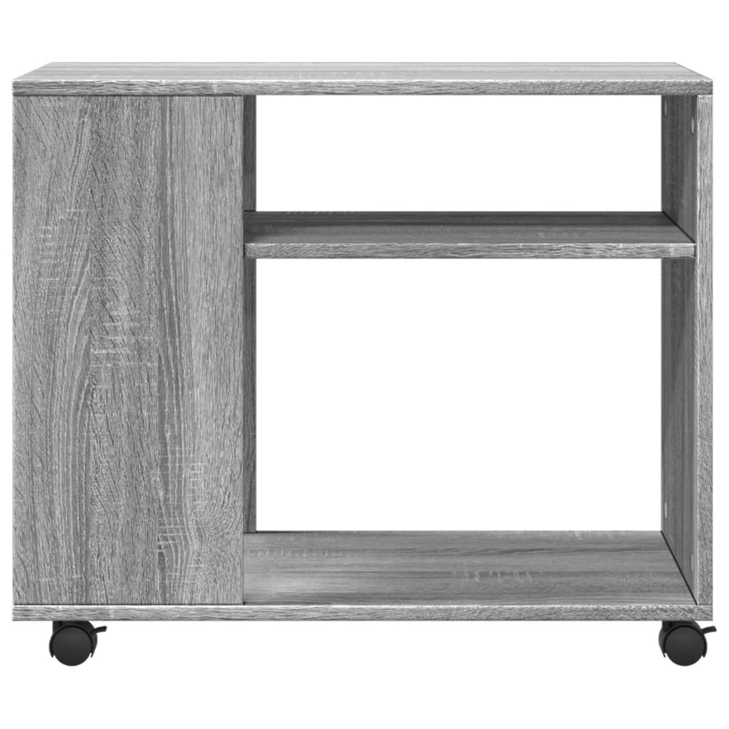 vidaXL Mesa auxiliar con ruedas madera gris Sonoma 70x35x60 cm