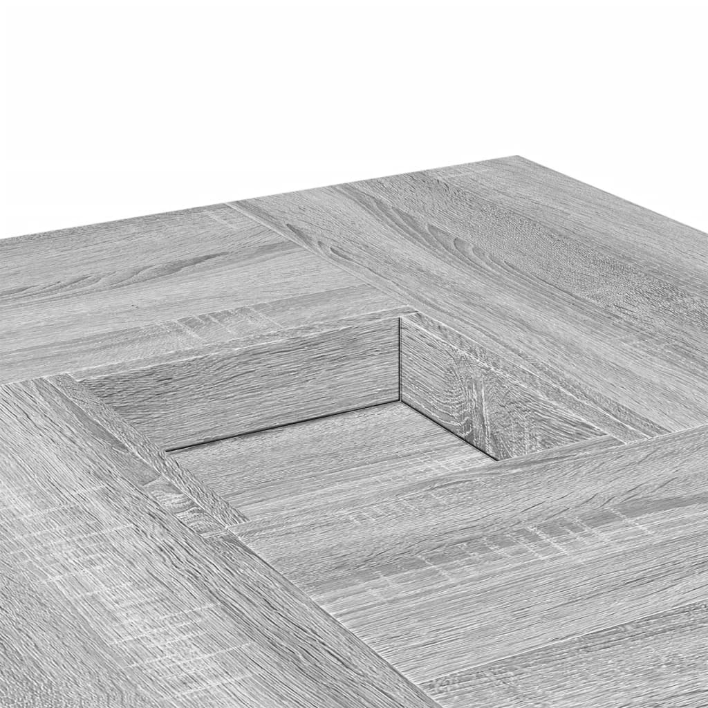 vidaXL Mesa de centro madera de ingeniería gris Sonoma 80x80x40 cm