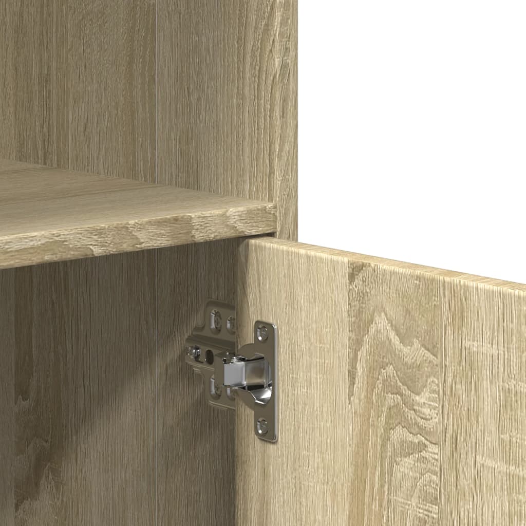 vidaXL Armario con ruedas madera ingeniería roble Sonoma 55x40x91 cm