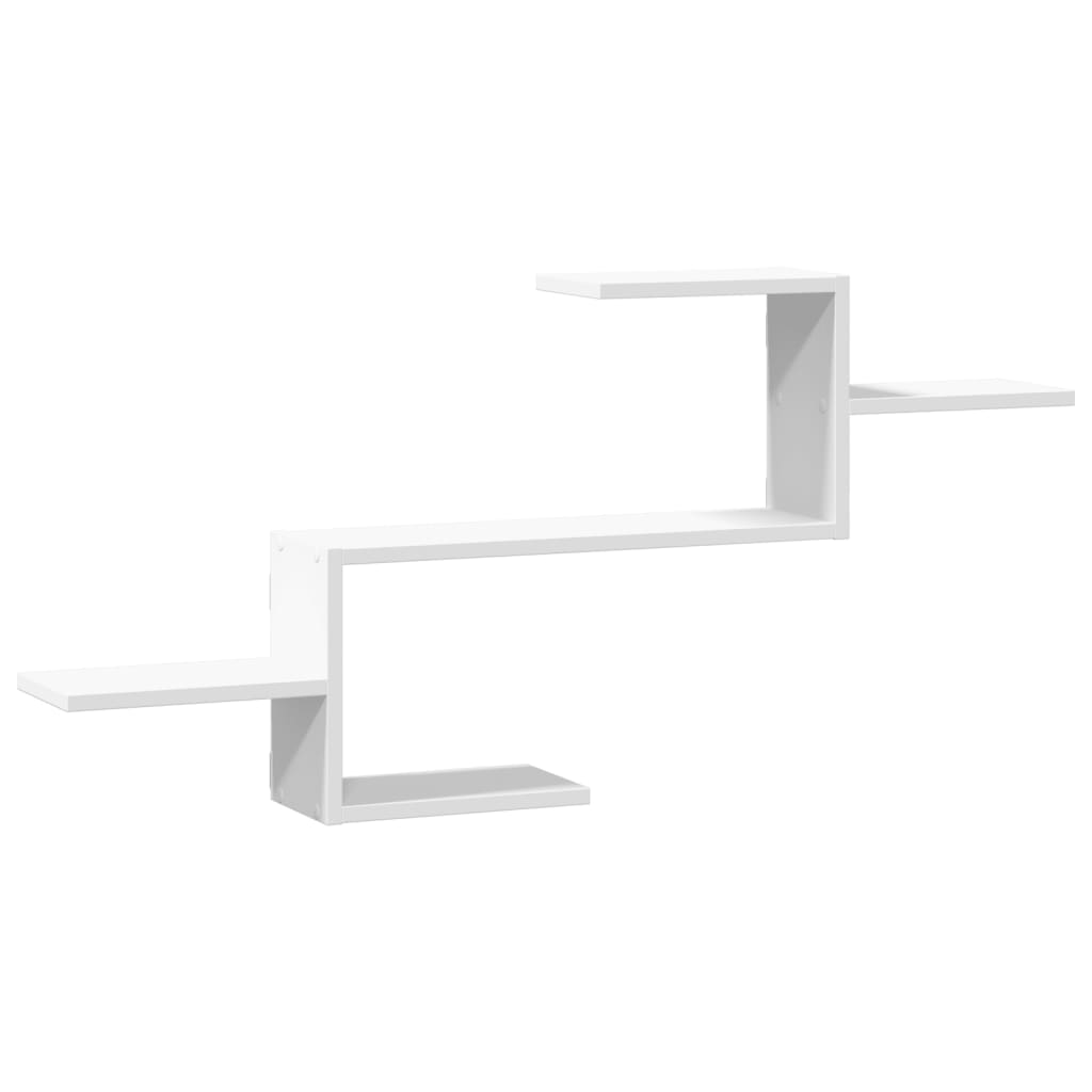 vidaXL Estante de pared madera de ingeniería blanco 104x15x49 cm