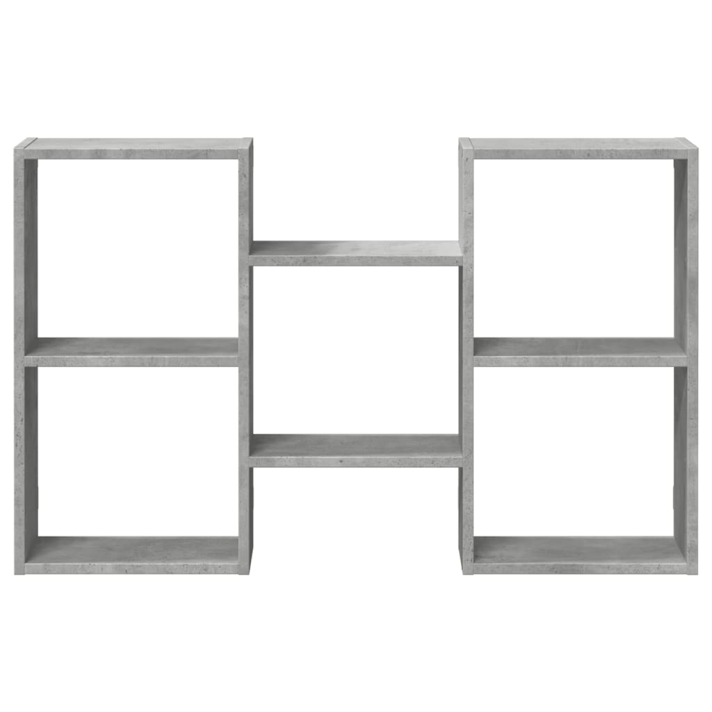 vidaXL Estantería de pared madera ingeniería gris hormigón 96x18x60 cm