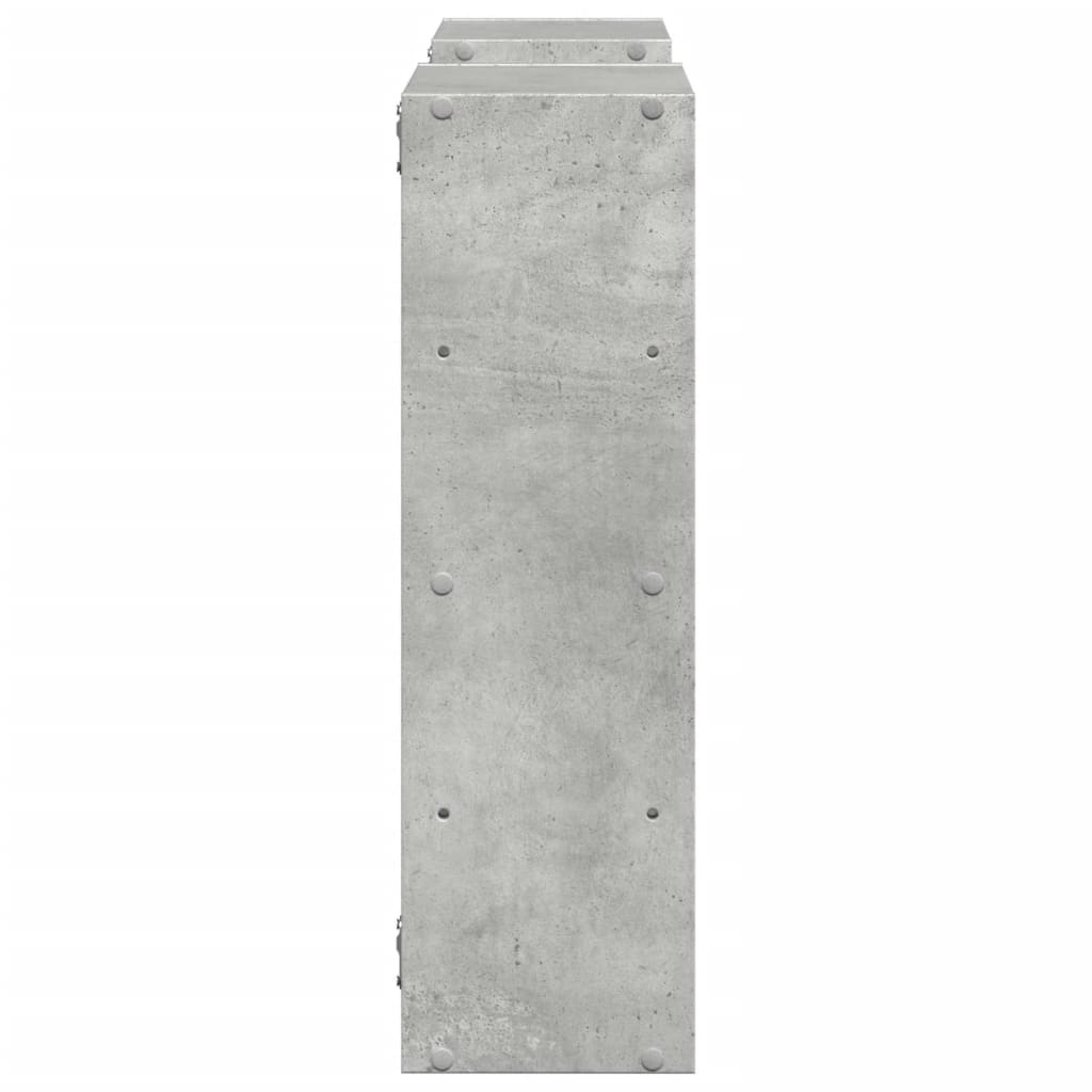 vidaXL Estantería de pared madera ingeniería gris hormigón 96x18x60 cm