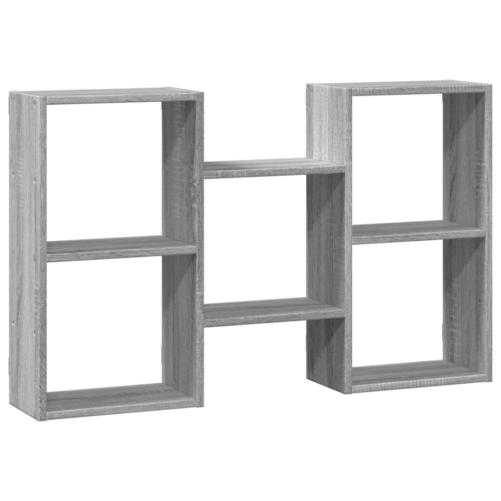 vidaXL Estantería de pared madera ingeniería gris Sonoma 96x18x60 cm