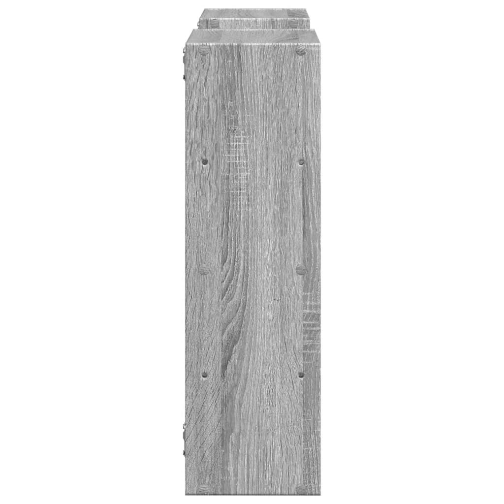 vidaXL Estantería de pared madera ingeniería gris Sonoma 96x18x60 cm