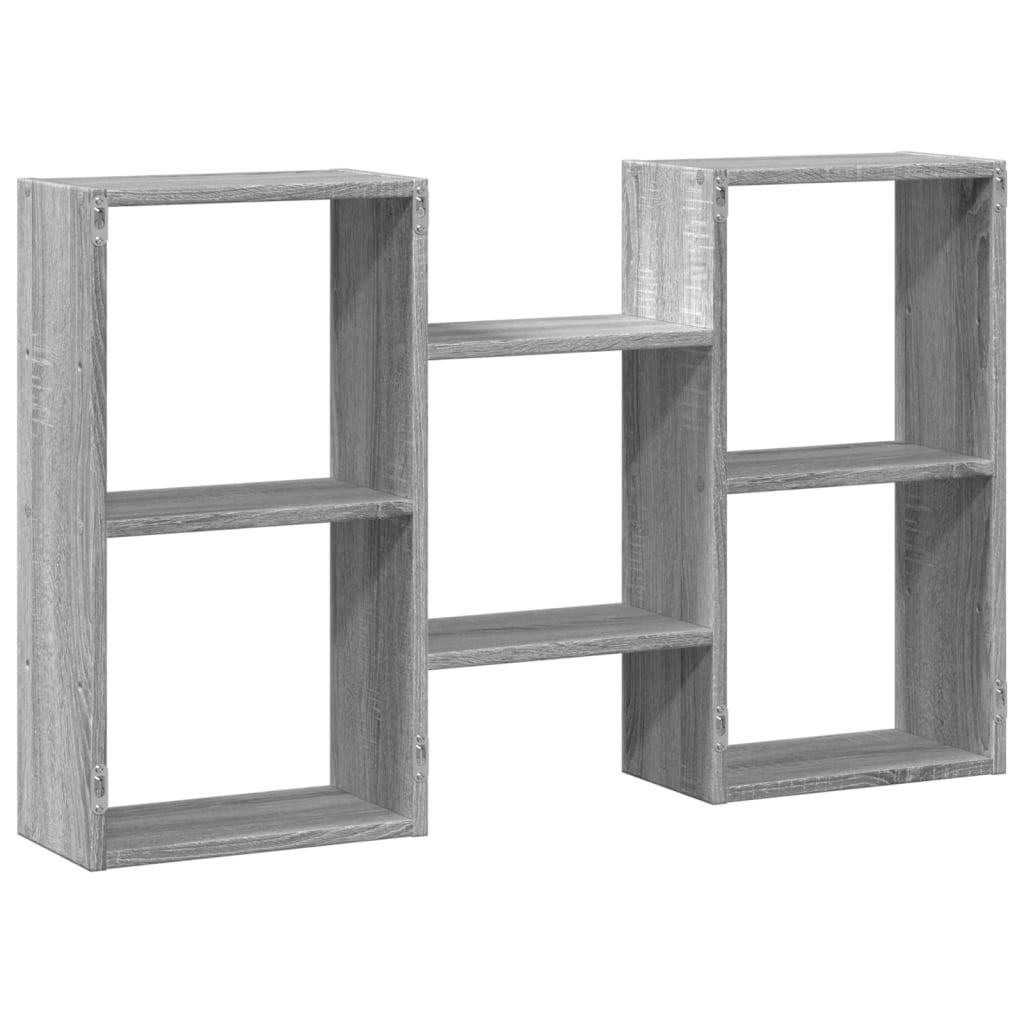 vidaXL Estantería de pared madera ingeniería gris Sonoma 96x18x60 cm