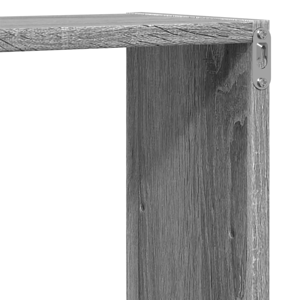 vidaXL Estantería de pared madera ingeniería gris Sonoma 96x18x60 cm