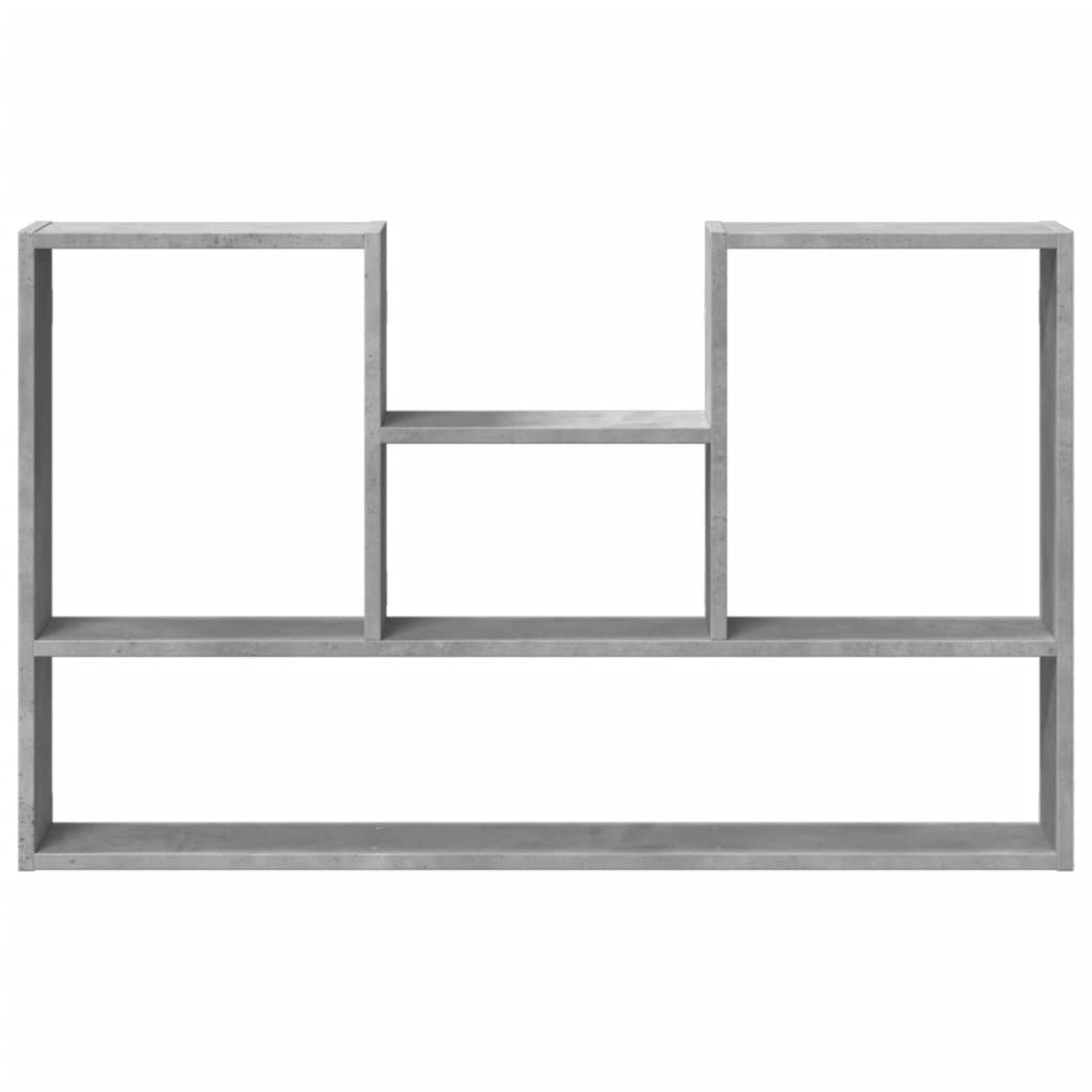 vidaXL Estantería de pared madera ingeniería gris hormigón 99x15x60 cm