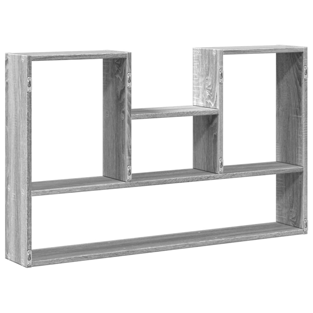 vidaXL Estantería de pared madera ingeniería gris Sonoma 99x15x60 cm