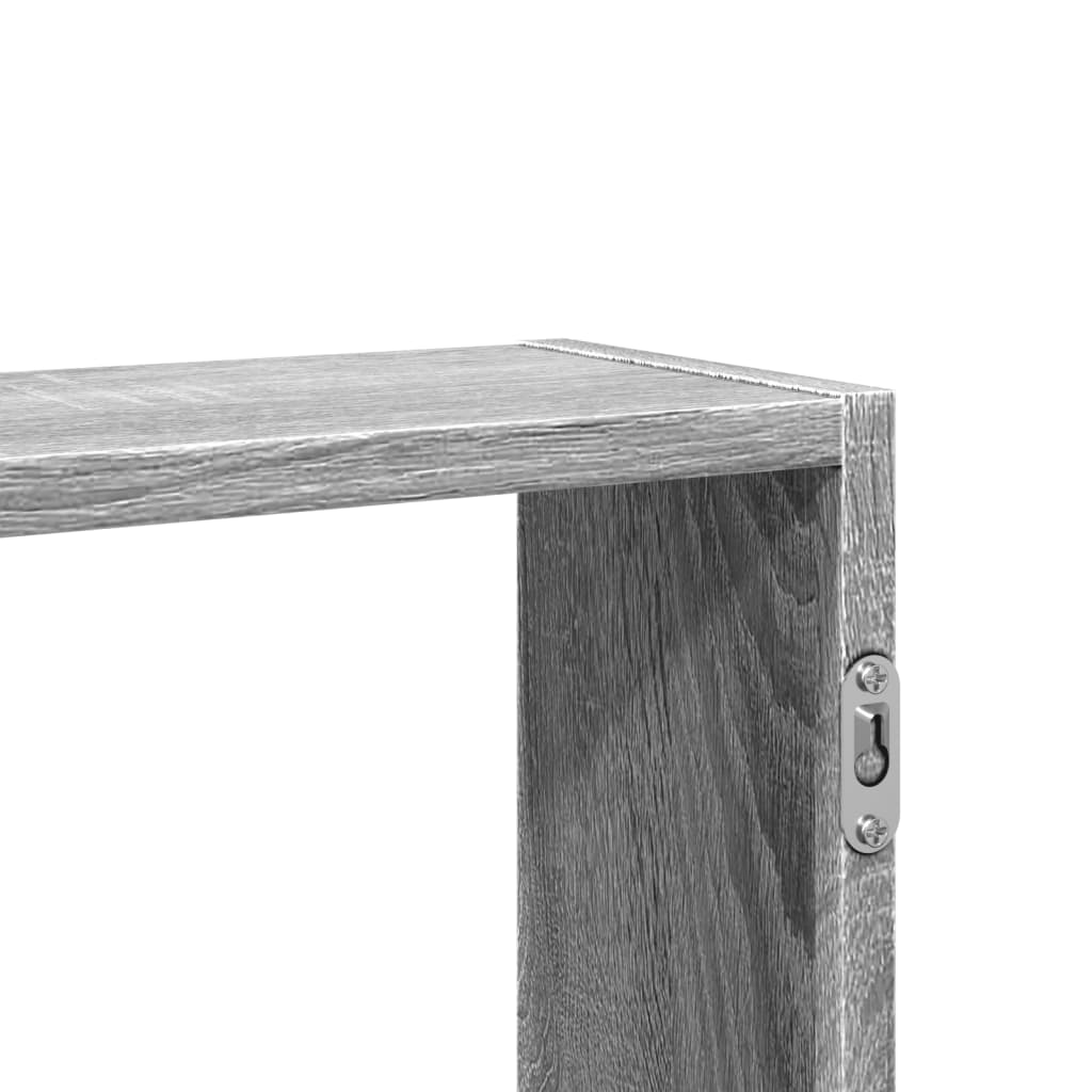 vidaXL Estantería de pared madera ingeniería gris Sonoma 99x15x60 cm