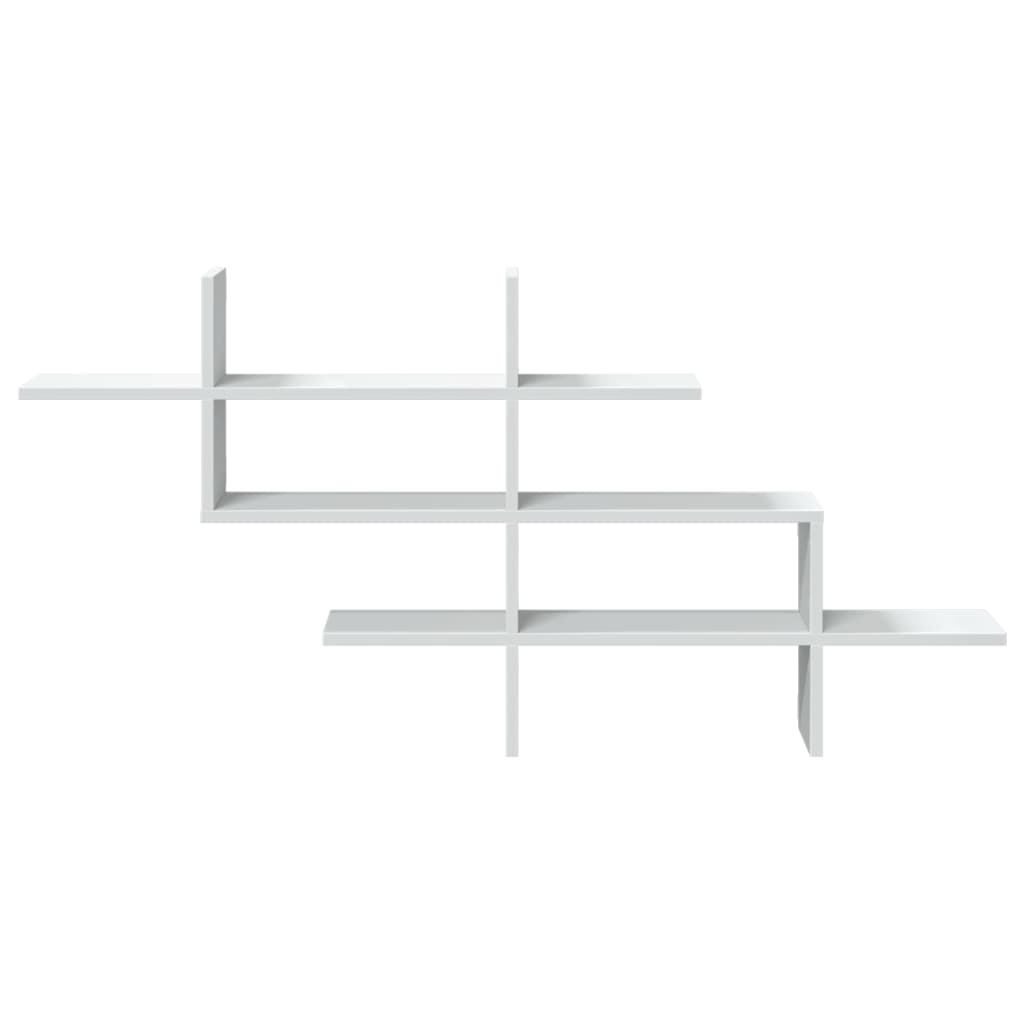 vidaXL Estantería de pared madera ingeniería blanca 124,5x18x60,5 cm