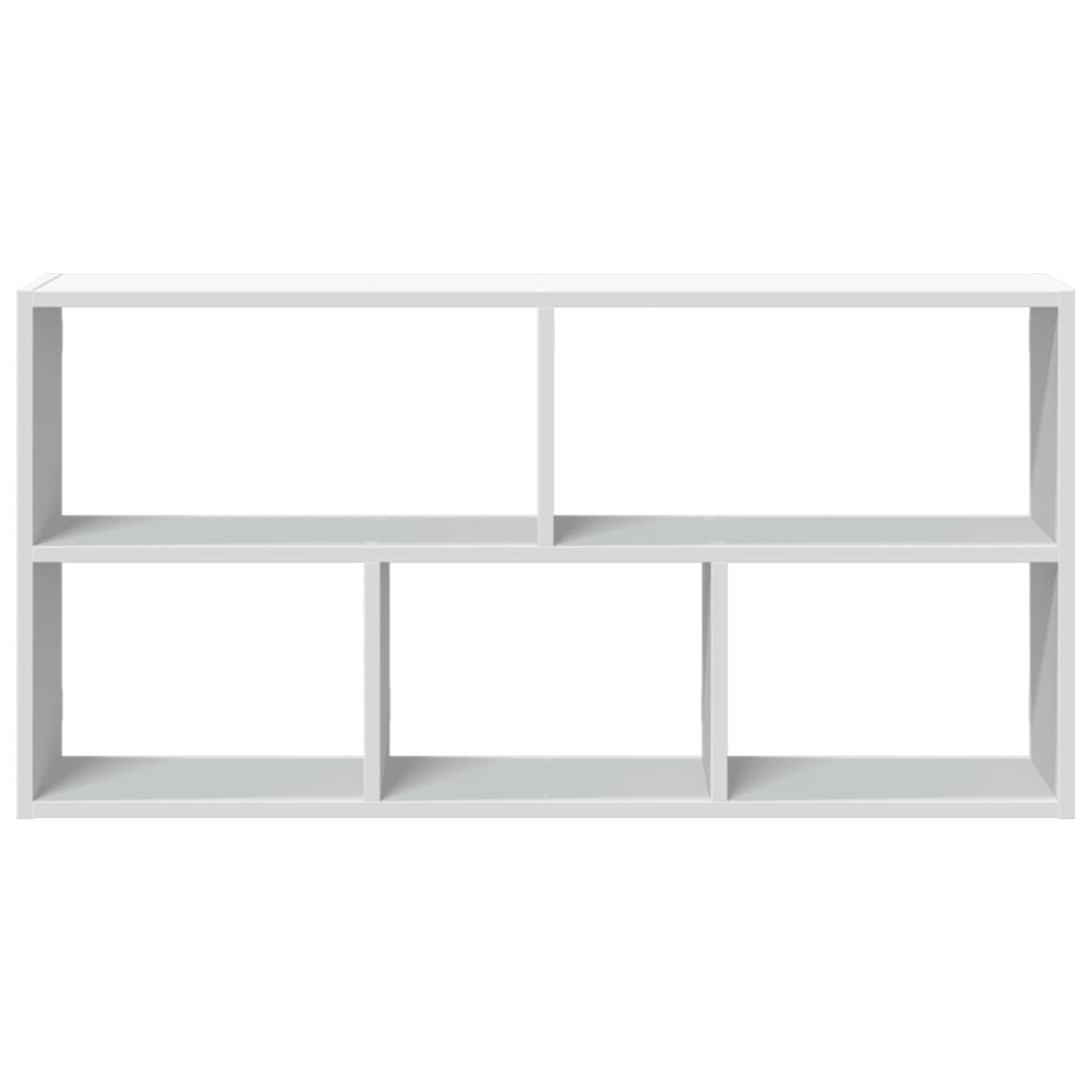 vidaXL Estantería de pared madera ingeniería blanca 100x25x50 cm