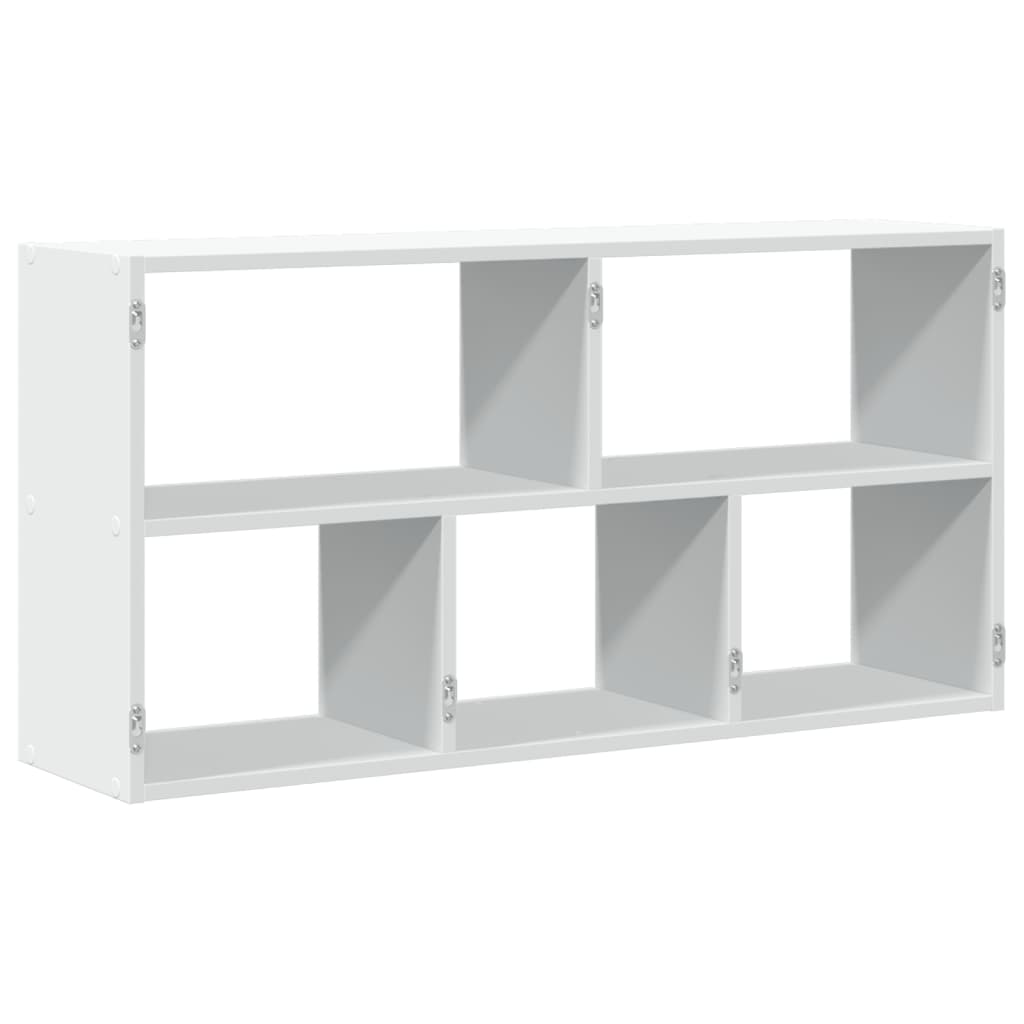 vidaXL Estantería de pared madera ingeniería blanca 100x25x50 cm