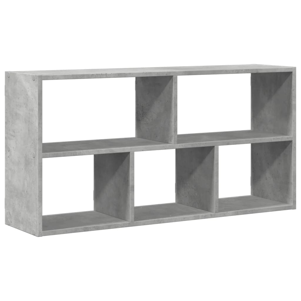 vidaXL Estantería de pared madera ingeniería gris hormigón 100x25x50cm