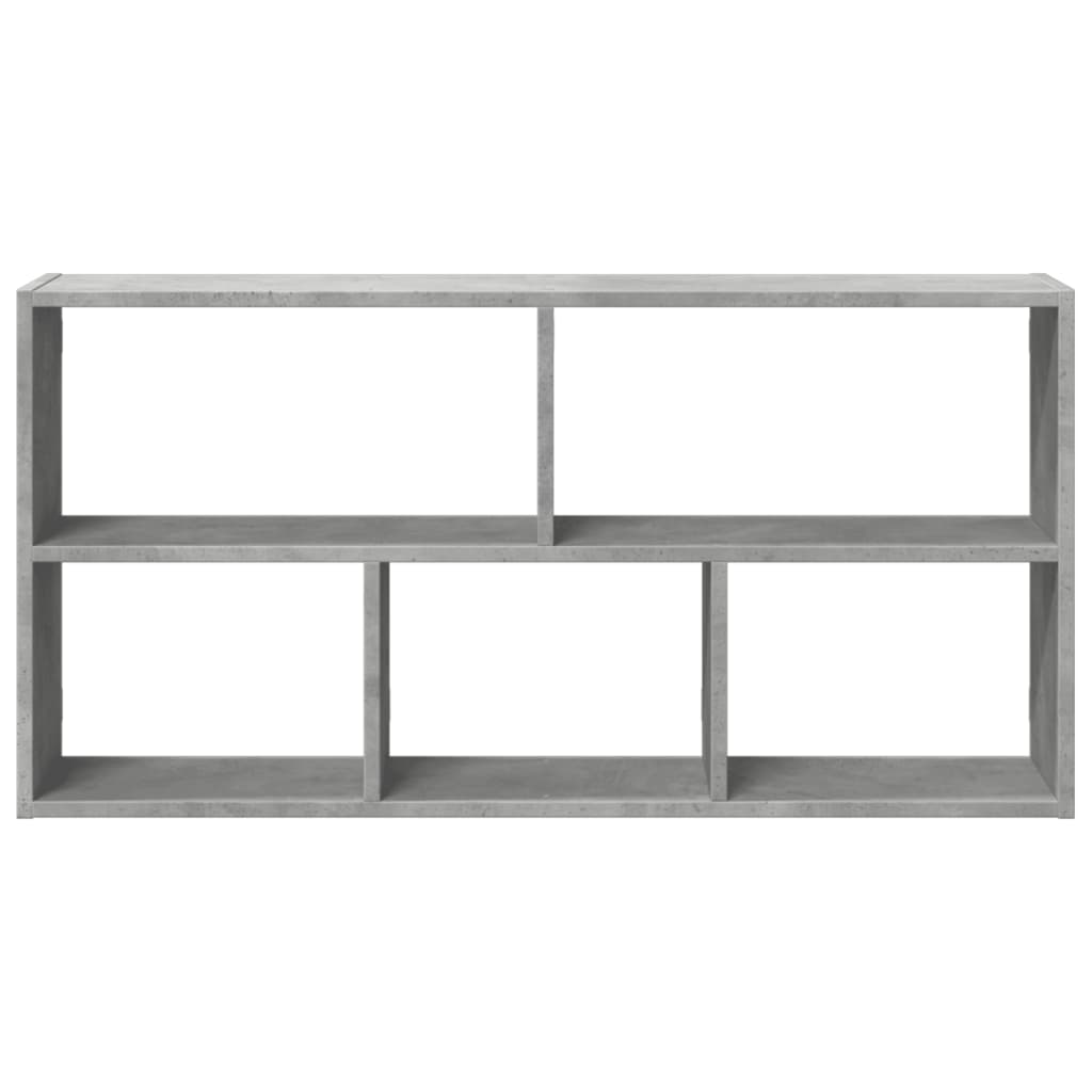 vidaXL Estantería de pared madera ingeniería gris hormigón 100x25x50cm