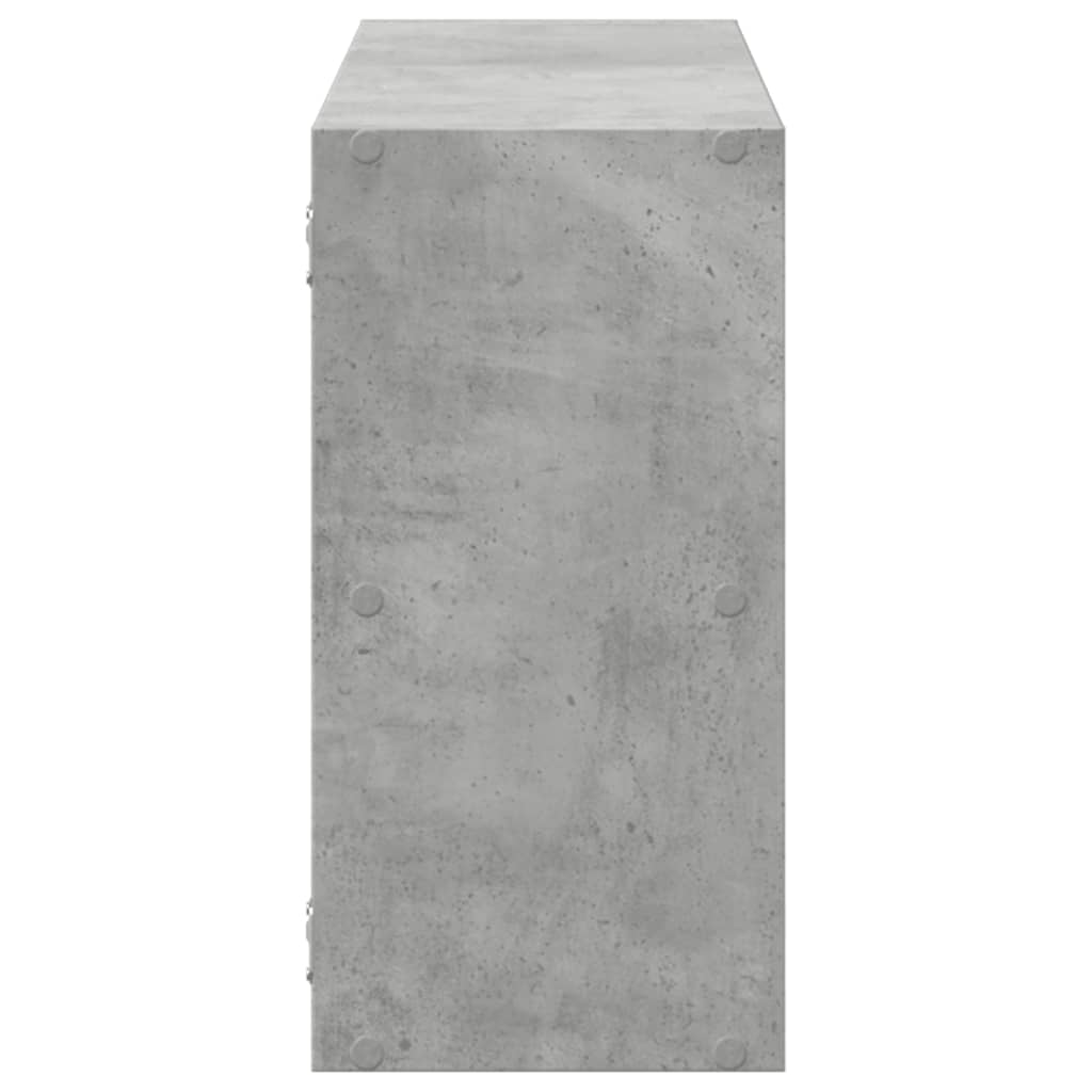 vidaXL Estantería de pared madera ingeniería gris hormigón 100x25x50cm