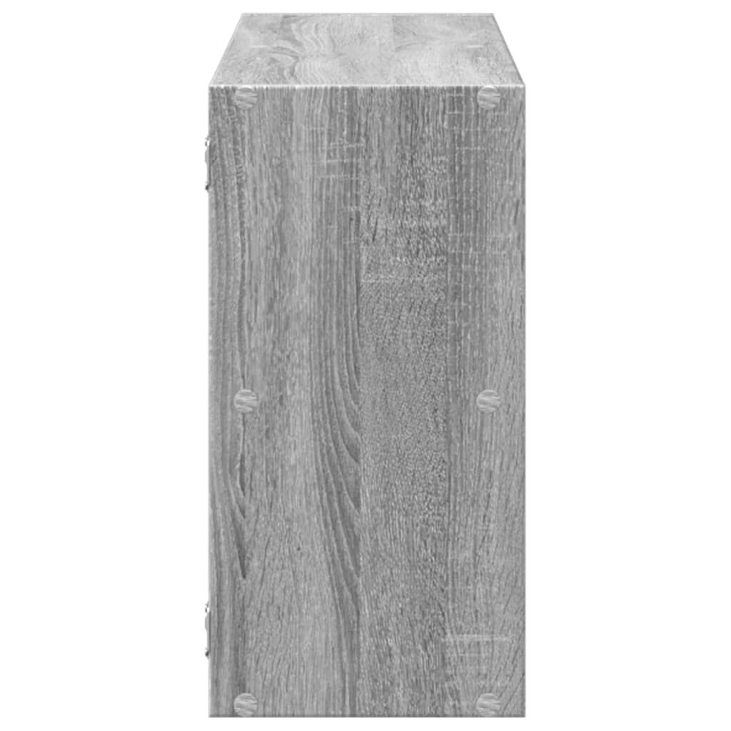 vidaXL Estantería de pared madera ingeniería gris Sonoma 100x25x50 cm