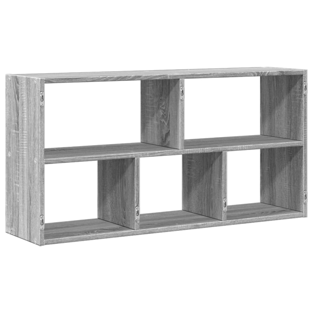 vidaXL Estantería de pared madera ingeniería gris Sonoma 100x25x50 cm