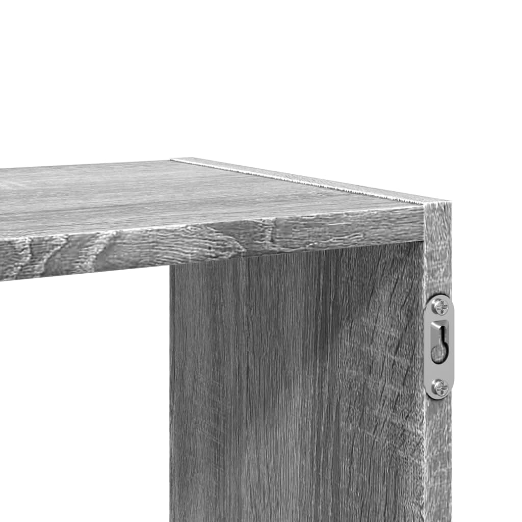 vidaXL Estantería de pared madera ingeniería gris Sonoma 100x25x50 cm