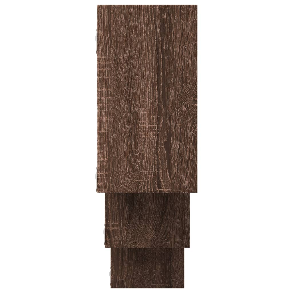 vidaXL Estantería de pared madera ingeniería marrón roble 159x18x66 cm