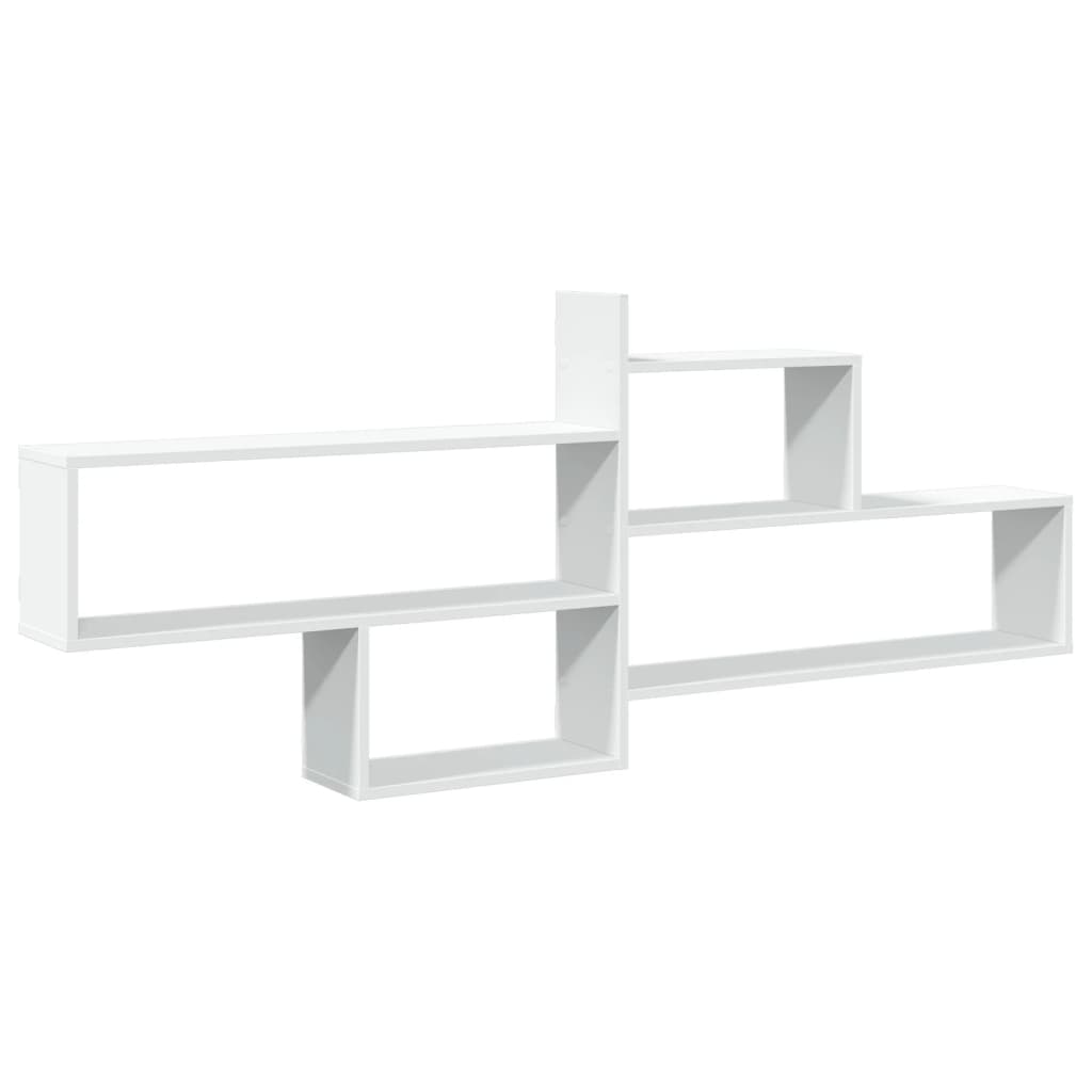 vidaXL Estantería de pared madera ingeniería blanca 167,5x18x68 cm