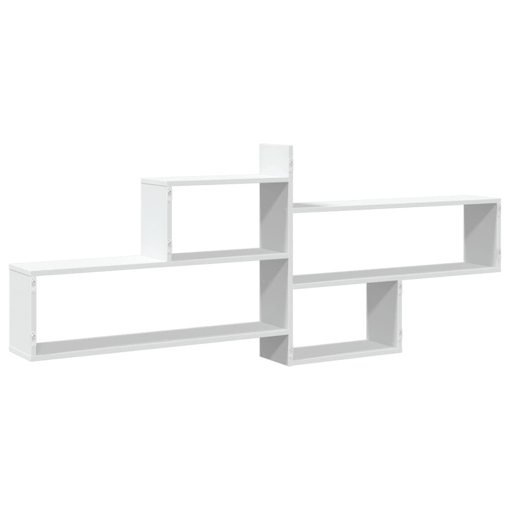 vidaXL Estantería de pared madera ingeniería blanca 167,5x18x68 cm