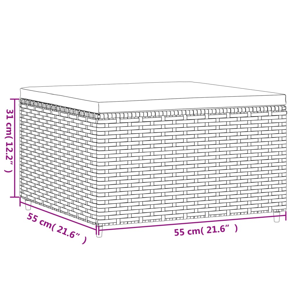 vidaXL Set muebles de jardín 4 piezas y cojines ratán sintético marrón