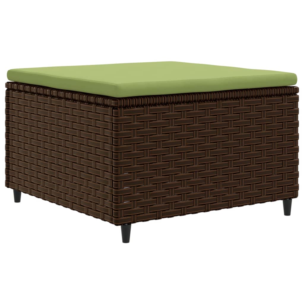 vidaXL Set muebles de jardín 4 piezas y cojines ratán sintético marrón