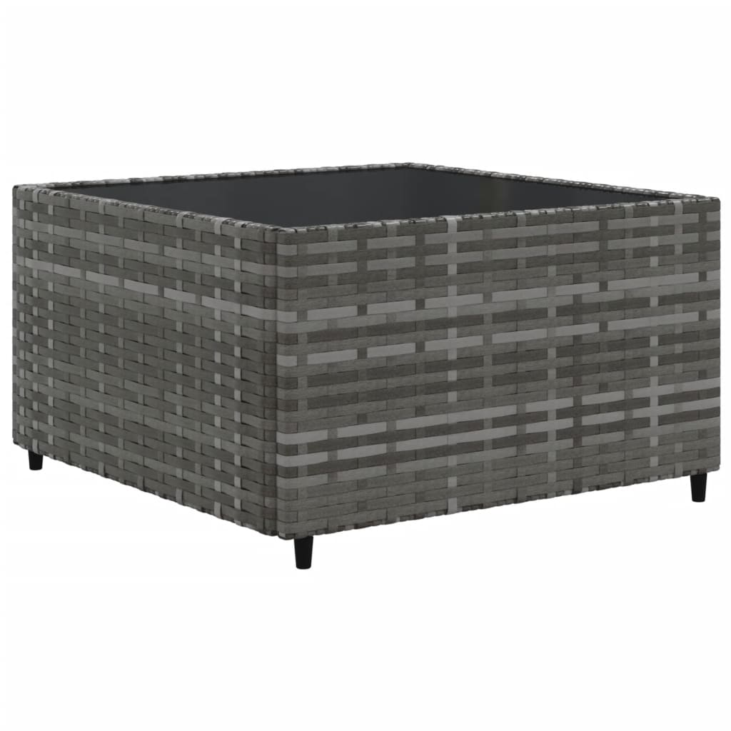 vidaXL Set de muebles de jardín 8 pzas y cojines ratán sintético gris