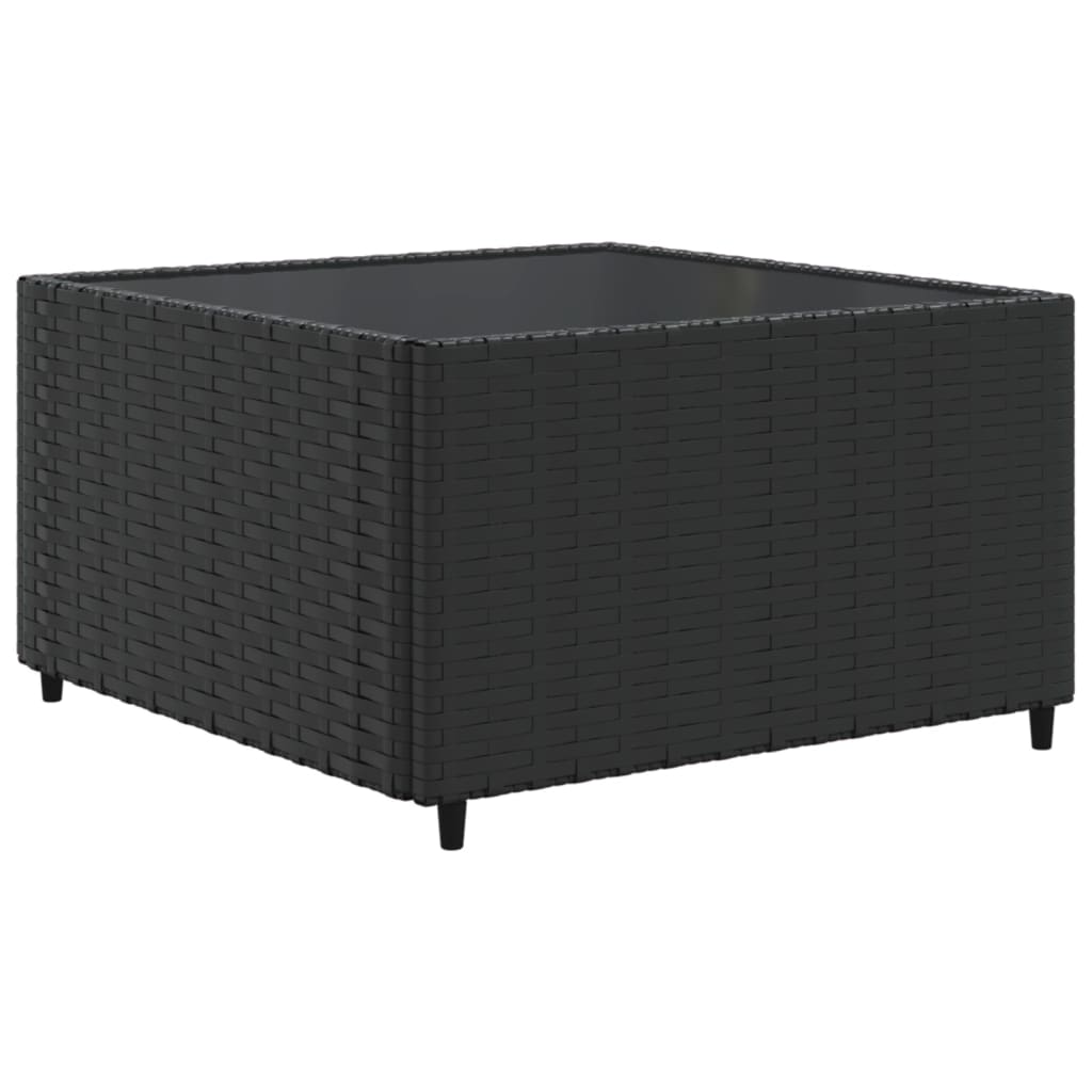 vidaXL Set muebles de jardín 11 pzas y cojines ratán sintético negro