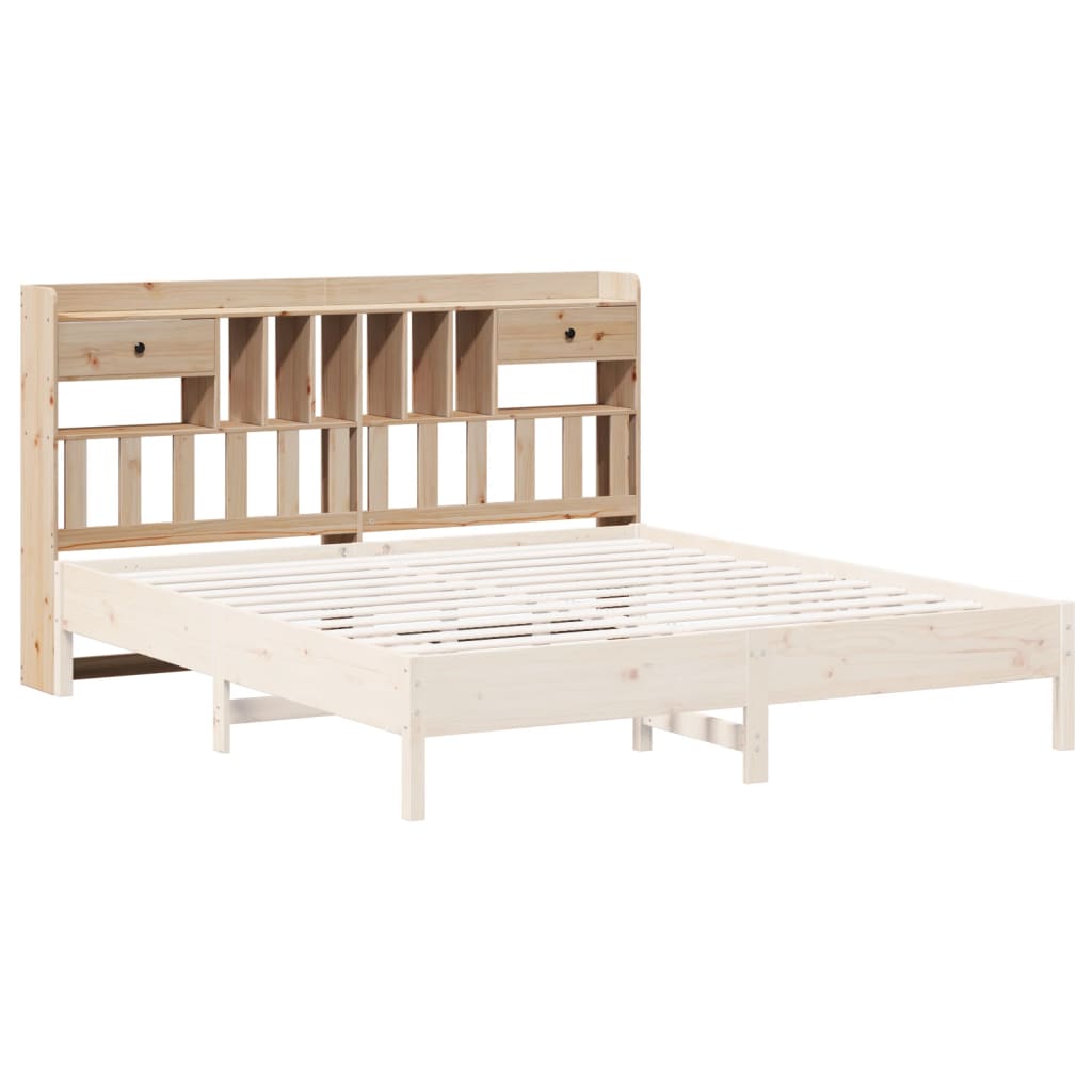 vidaXL Cabecero de cama con almacenaje madera maciza de pino 200 cm