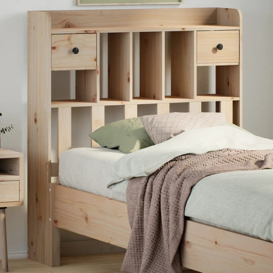 vidaXL Cabecero de cama con almacenaje madera maciza de pino 100 cm