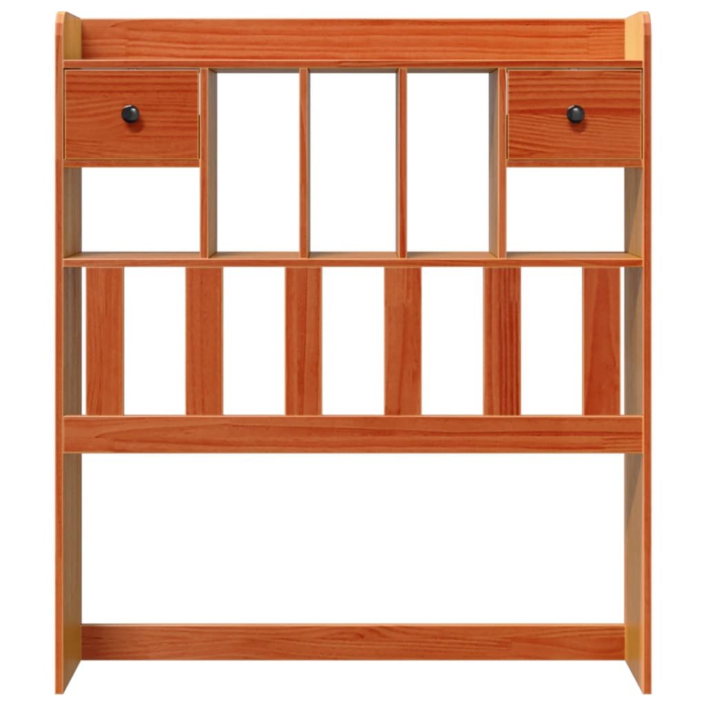 vidaXL Cabecero de cama almacenaje madera maciza pino marrón 100 cm