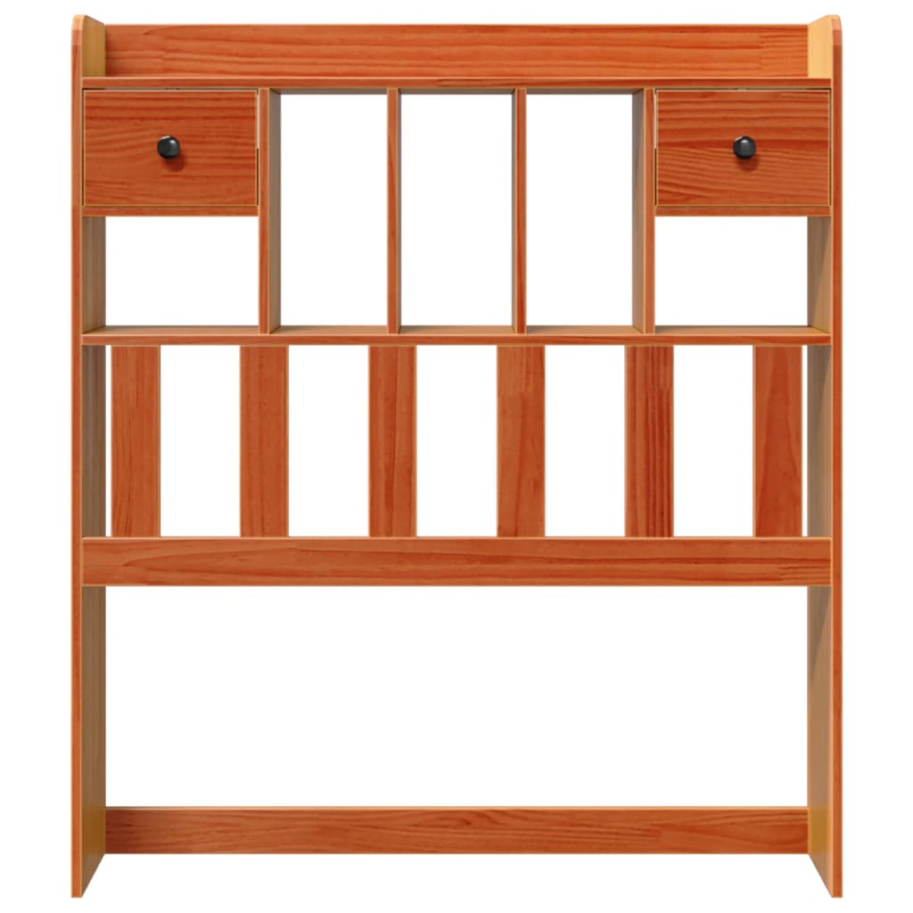 vidaXL Cabecero de cama almacenaje madera maciza pino marrón 90 cm