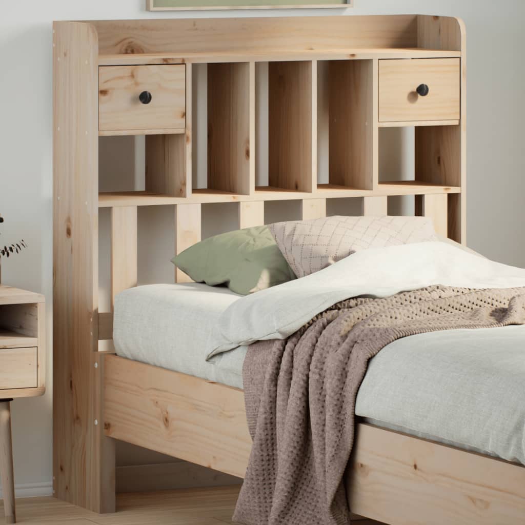 vidaXL Cabecero de cama con almacenaje madera maciza de pino 75 cm