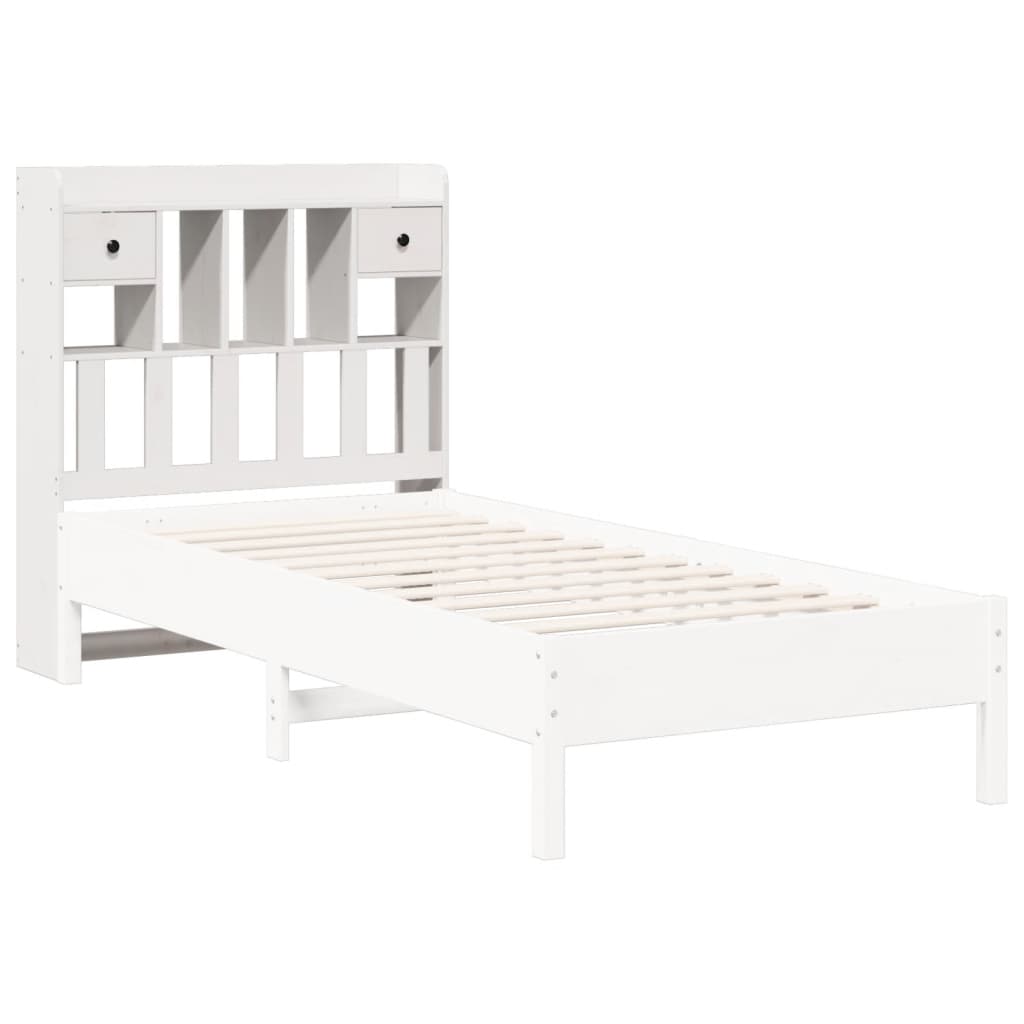 vidaXL Cabecero de cama almacenaje madera maciza pino blanco 75 cm