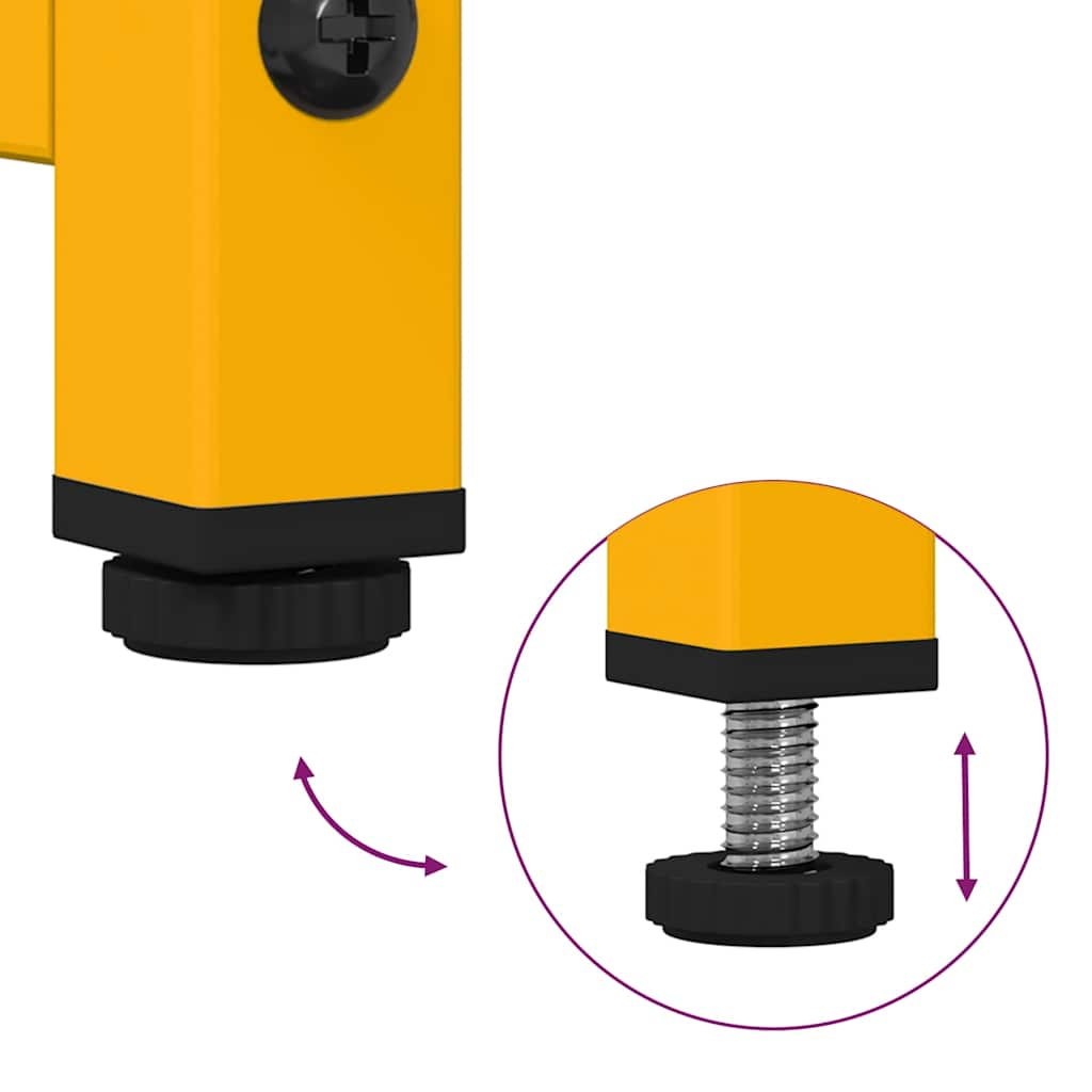 vidaXL Aparador de acero amarillo mostaza 68x39x111,5 cm