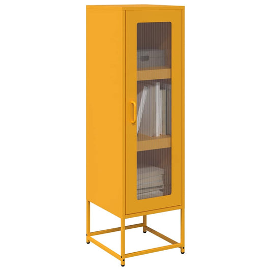 vidaXL Aparador de acero laminado en frío amarillo 36x39x123 cm