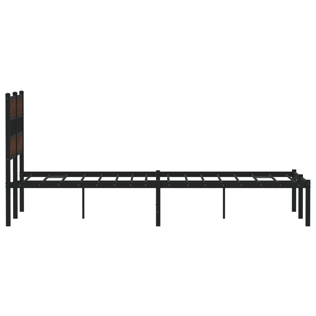 vidaXL Estructura cama con cabecero sin colchón marrón roble 120x190cm