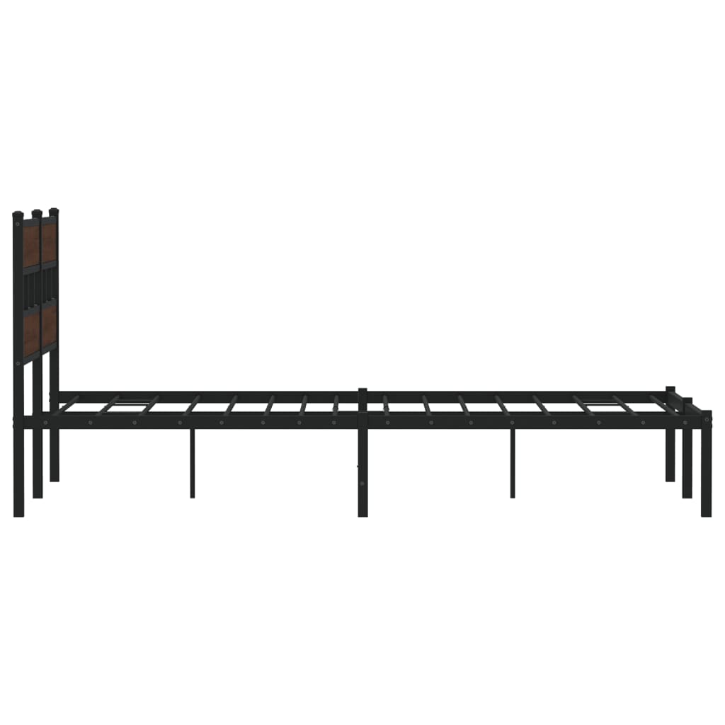 vidaXL Estructura cama con cabecero sin colchón marrón roble 140x190cm