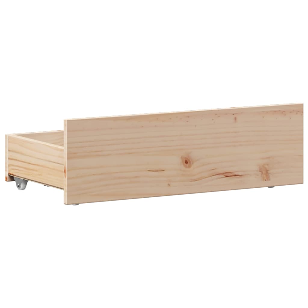 vidaXL Cama con cabecero sin colchón madera maciza de pino 100x200 cm