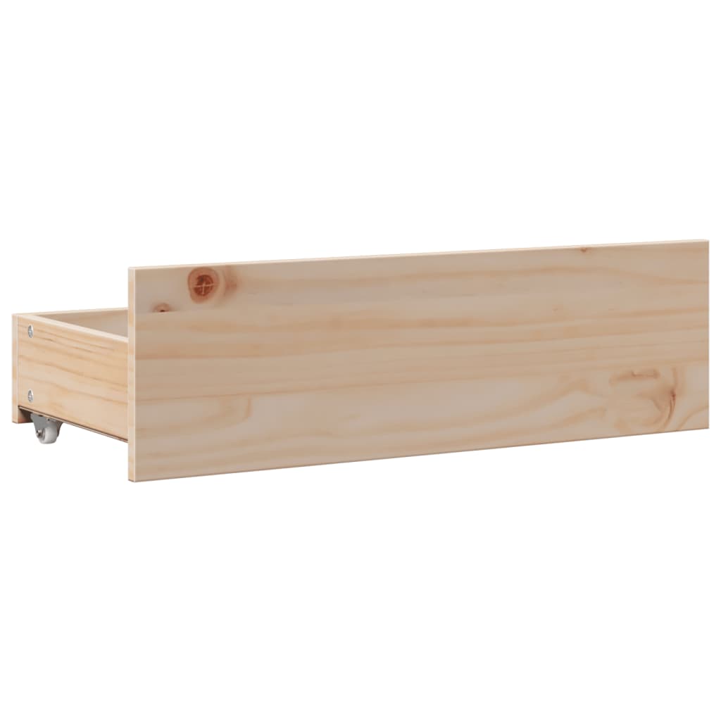 vidaXL Cama con estantería sin colchón madera maciza de pino 90x200 cm