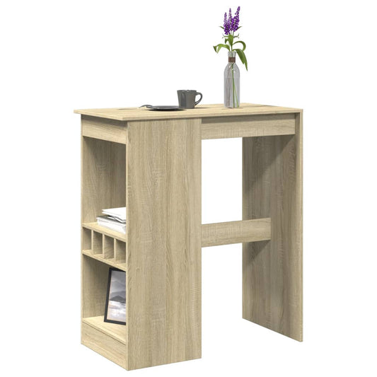 vidaXL Mesa alta con estantes madera roble Sonoma 90x47,5x103,5 cm